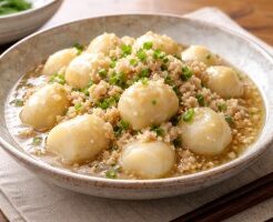 きょうの料理ビギナーズのレシピ・里芋の塩そぼろあん