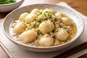 きょうの料理ビギナーズのレシピ・里芋の塩そぼろあん